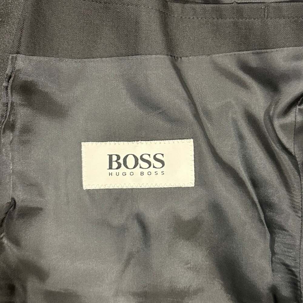 Vintage Hugo Boss Black Double Breasted Super 100 Virgin Wool Blazer 40R - Picture 3 of 8